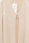 SWAYING/KNIT lace-up long-sleeved cardigan SW24SS1T74 white PS77